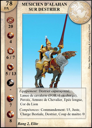 Musicien d'Alahan sur Destrier